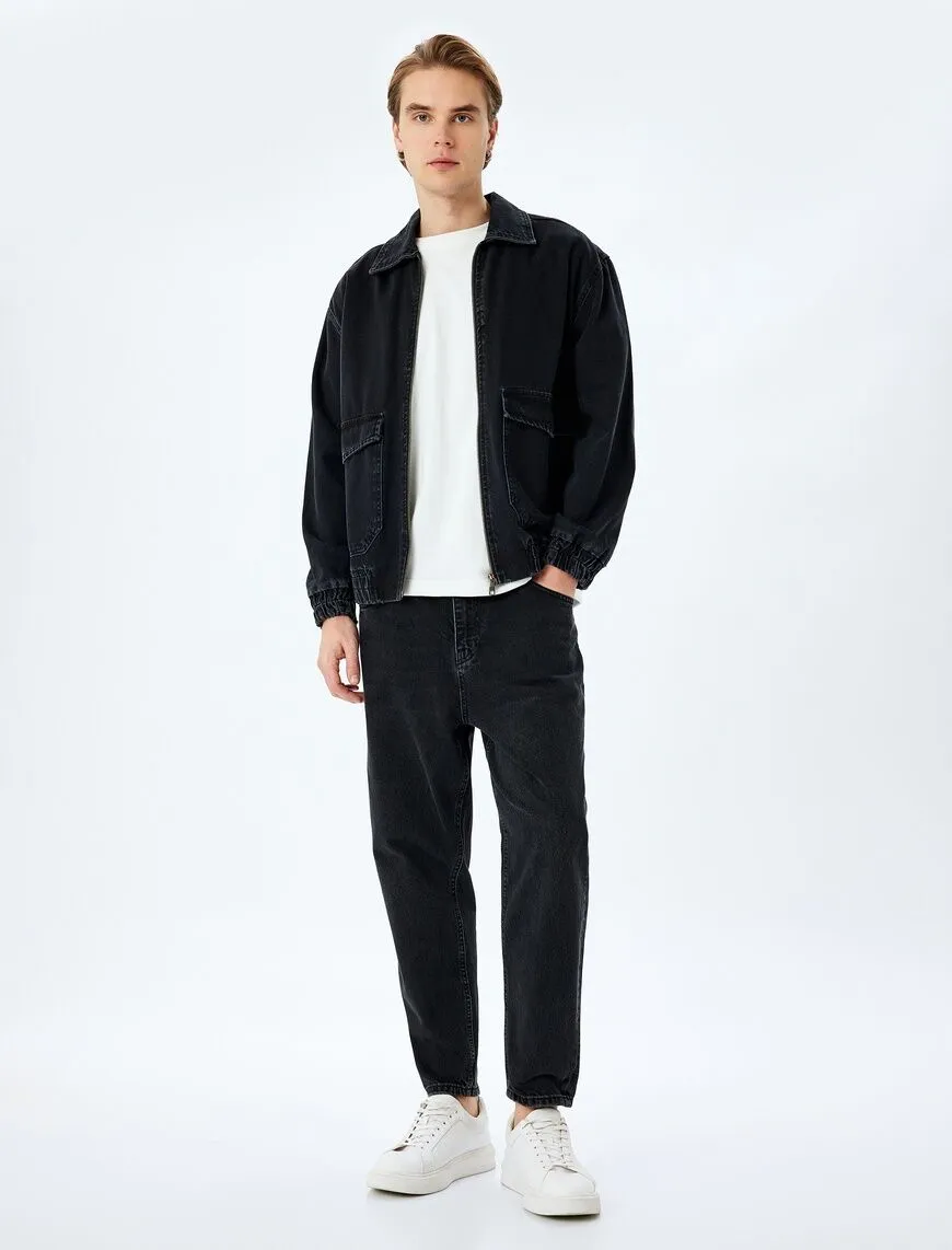 Pamuklu Normal Bel Loose Fit Jean Pantolon