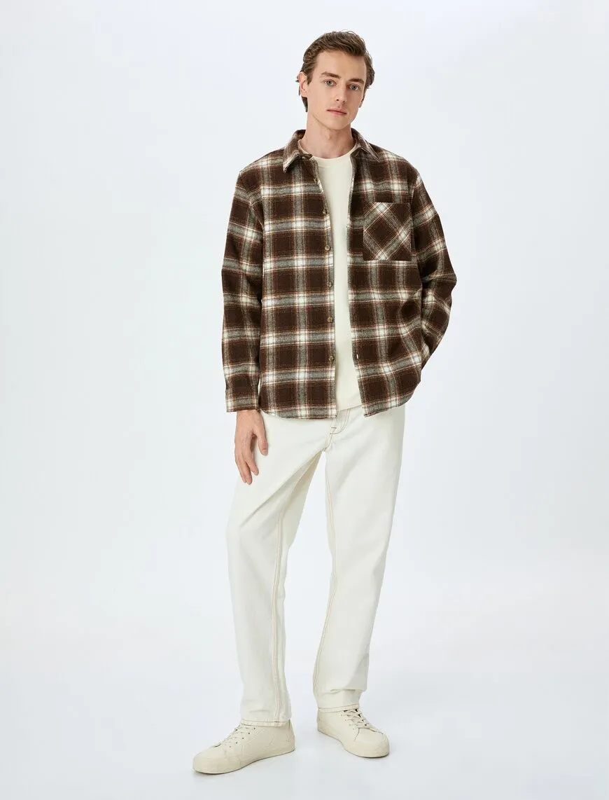 Ekose Desenli Cepli Regular Fit